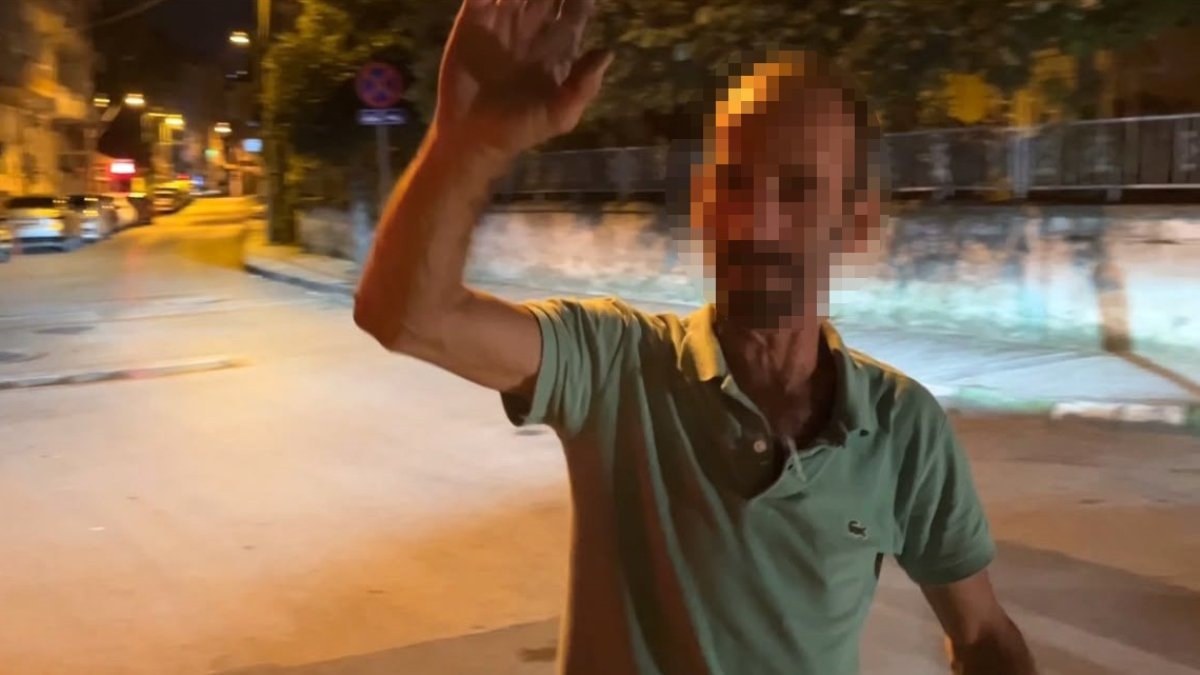 Bursa'da yasal sınırın 20 katı alkollü çıkan bisikletli, gazetecilere şarkı söyledi