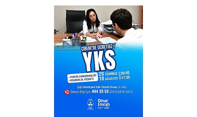 Çiğli Belediyesi'nden YKS Adaylarına Ücretsiz Tercih Danışmanlığı