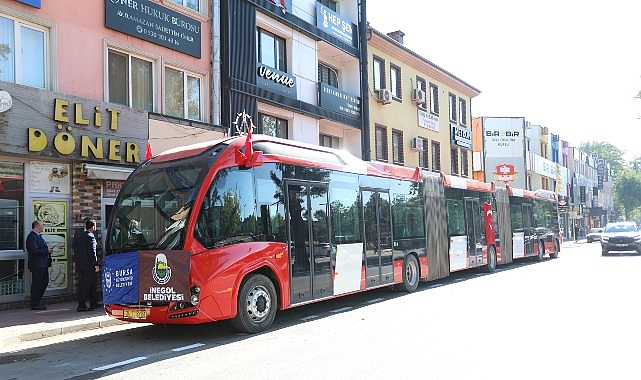 İnegöl'de Metrobüs İçin Test Sürüşü Yapıldı