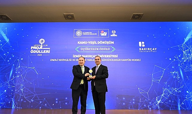 İzmir Bakırçay Üniversitesi'nin Sürdürülebilir Kampüs Projesine Verimlilik Ödülü