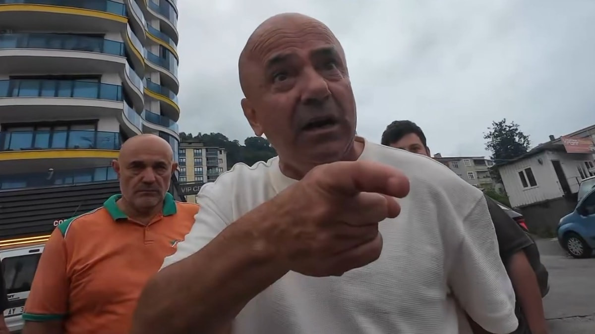 Rize'de bisikletliye saldırıda yeni görüntüler: Polis molis dinlemem, vallahi öldürüm seni